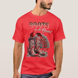 Camiseta Botas No Chão Cowboy Ocidental Vaqueira Linha