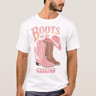 Camiseta Botas No Ground Black Cowgirl Western Onde