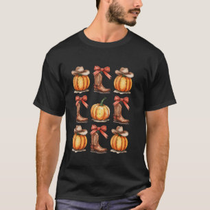 Camiseta Botas Ocidentais Abóbora Cowboy Cowgirl Rodeio