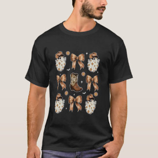 Camiseta Botas ocidentais de cowboy fantasma de Halloween c