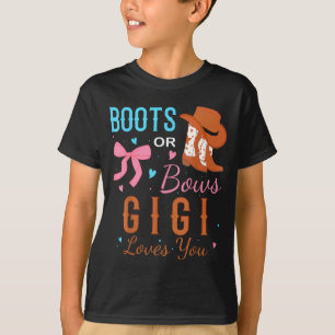 Camiseta Botas ou Arcos Gigi Ama Você Festa de Revelação de