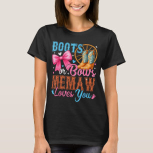 Camiseta Botas Ou Arcos Memaw Ama Você Revelação do Sexo Fa