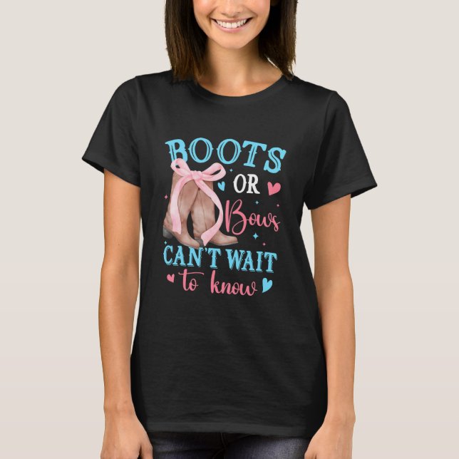 Camiseta Botas ou Arcos Não Pode Esperar Para Saber Re Gêne (Frente)