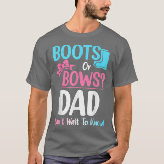 Camiseta Botas ou Arcos Pai Sexo Anunciar Gravidez