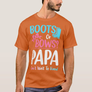 Camiseta Botas ou Arcos Papa Sexo Revelar Gravidez Anúncio