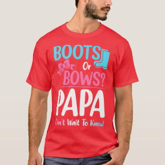 Camiseta Botas ou Arcos Papa Sexo Revelar Gravidez Anúncio