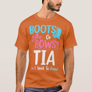 Camiseta Botas ou Arcos Tia Sexo Anunciar Gravidez