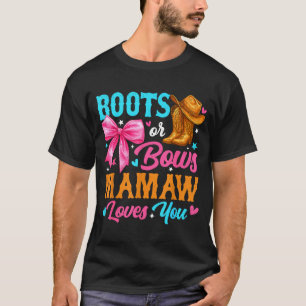 Camiseta Botas ou Arcos Vovó Mamãe Te Ama Revelação de Gêne