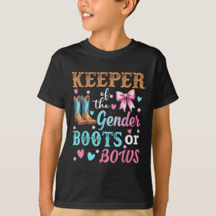 Camiseta Botas Ou Laços Mantenedor Do Gênero Da Revelação D