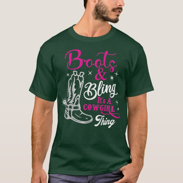 Camiseta Botas para mulheres blam é uma coisa de vaqueira o (Frente)