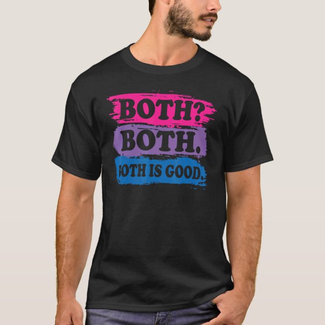Camiseta Both Good Bisexual Pansexual Rainbow LGBTQ Gender  (Frente)