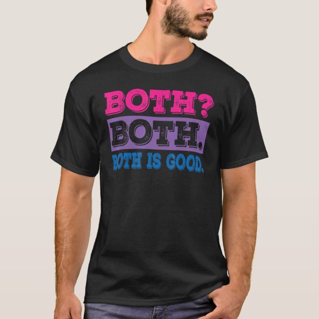 Camiseta Both Good Pansexual Bisexual Rainbow LGBTQ Gender  (Frente)