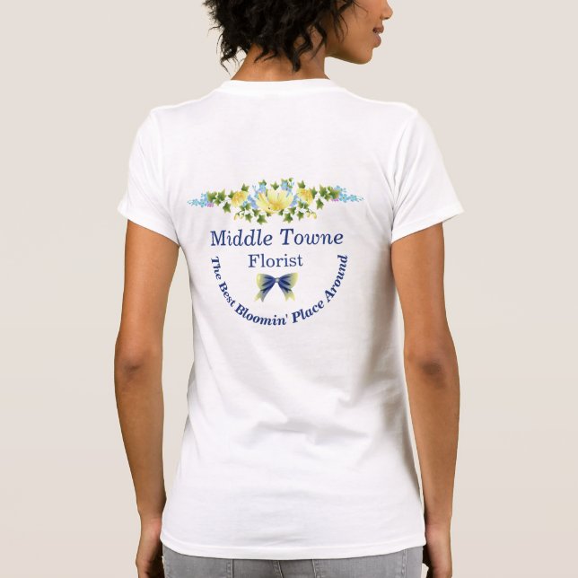 Camiseta Botões Amarelos e Íris Azuis (Verso)