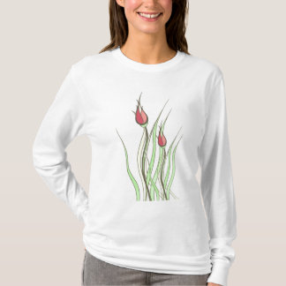 Camiseta Botões cor-de-rosa