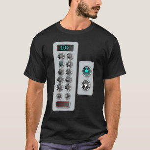 Camiseta Botões do Elevador Mecânico Fechamento Elevador 1