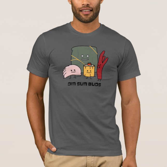 Camiseta Botões felizes de Dim Sum (Frente)