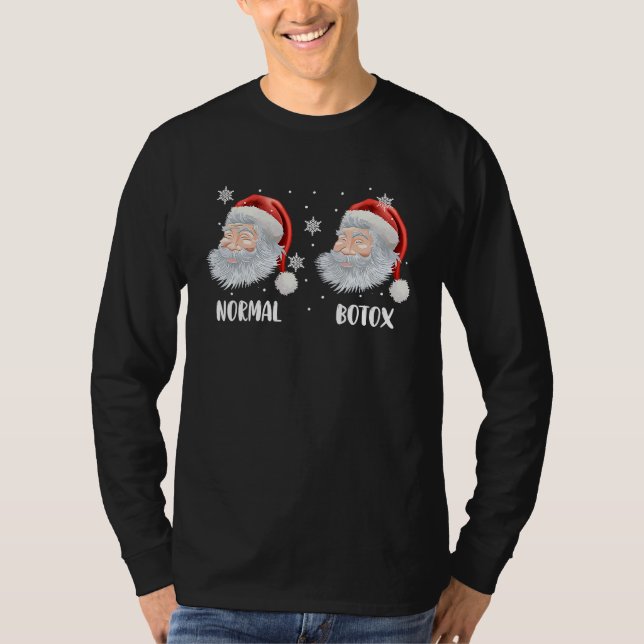 Camiseta Botox Humor Santa Plastic Surgeon Beautician (Frente)
