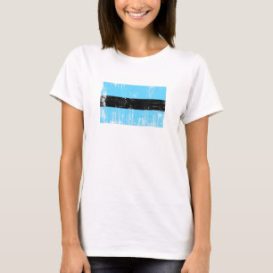 Camiseta Botsuana Bandeira Futebol-Ventilador Adultos do Es