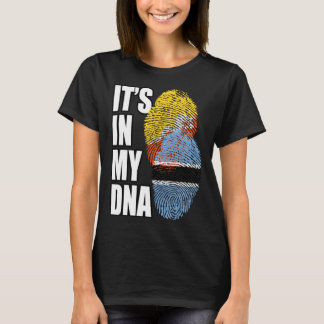 Camiseta Botsuana E Butão Mix DNA Flag Heritage