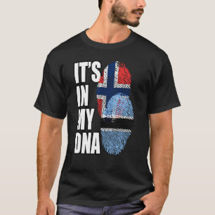 Camiseta Botsuana E Norueguês Mix Dna Flag Heritage