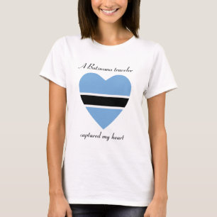 Camiseta Botsuana Flag Sweetheart T-Shirt