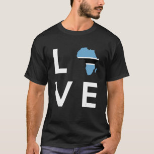 Camiseta Botswana Flag Love Africa Continent Silhouette for