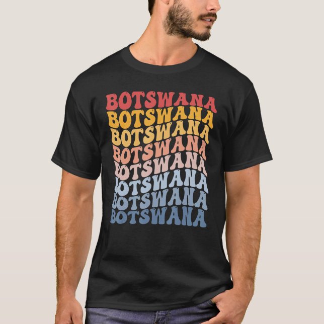 Camiseta Botswana Groovy Retro Motswana (Frente)