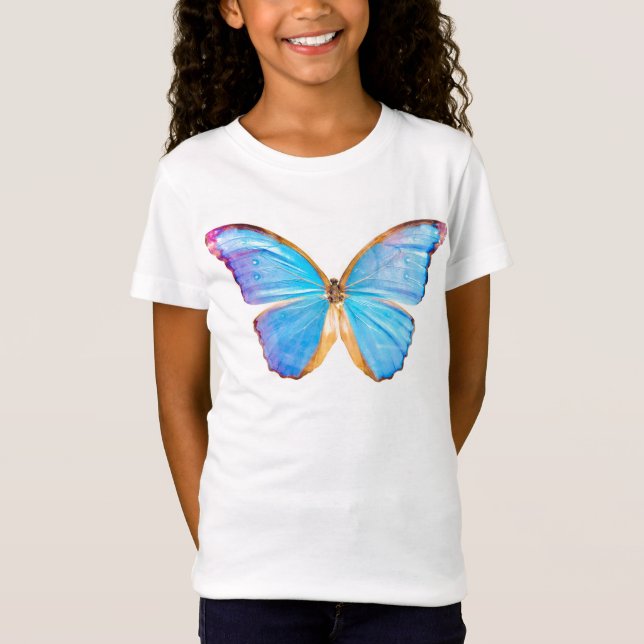 Camiseta BOTTERFLY AZUL - Menina (Frente)