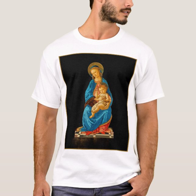 Camiseta Botticelli Madonna e Criança Enthroned (Frente)