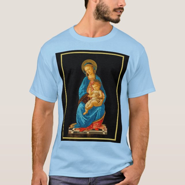 Camiseta Botticelli Madonna e Criança Enthroned (Frente)