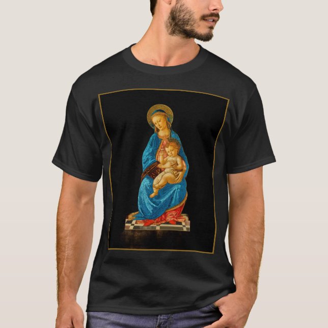 Camiseta Botticelli Madonna e Criança Enthroned (Frente)