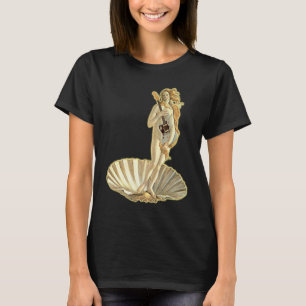 Camiseta Botticelli Vênus Com Rock Guitarrista De Guitarra