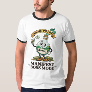 Camiseta Botto Manifest Modo Chefe Cartoon Retro dos Anos 1