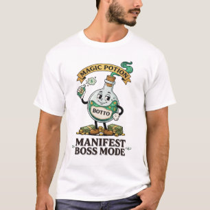 Camiseta Botto Manifest Modo Chefe Cartoon Retro dos Anos 1