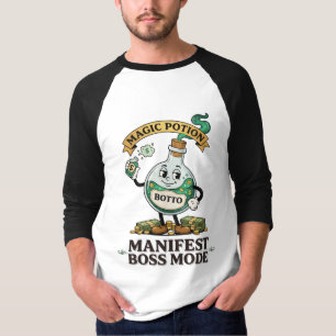 Camiseta Botto Manifest Modo Chefe Cartoon Retro dos Anos 1