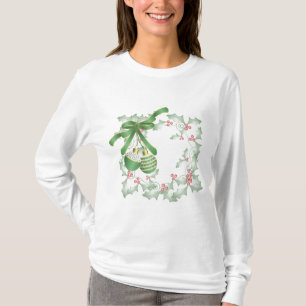 Camiseta Boughes of Holly Light Green Pink
