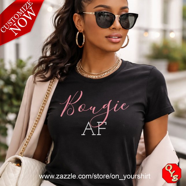 Camiseta Bougie AF rosa (Criador carregado)