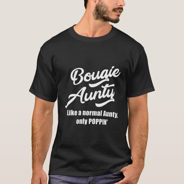 Camiseta Bougie Aunty Divertido Presente Para Tia Favorita (Frente)
