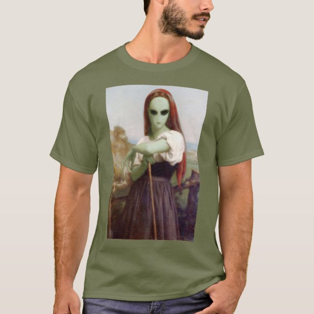 Camiseta Bouguereau Shepherdess Alien (Frente)