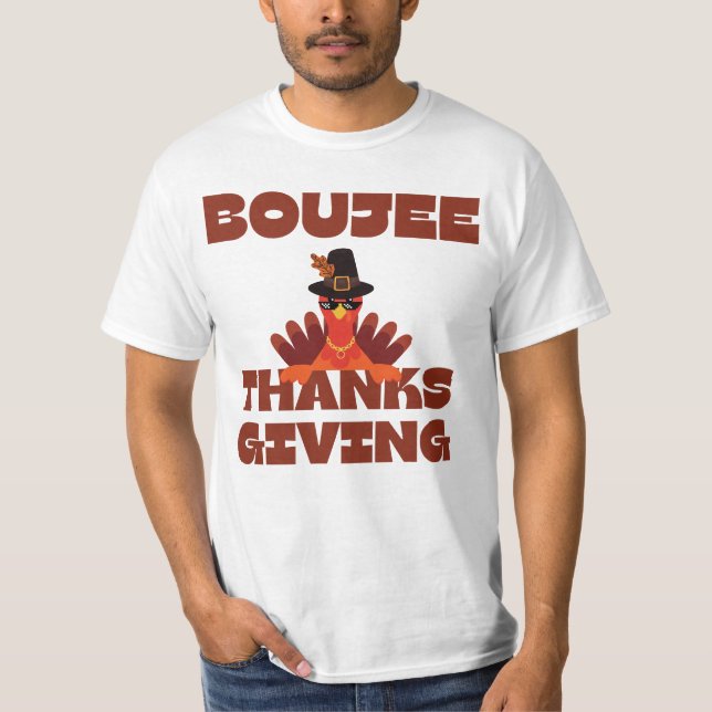 Camiseta boujee ação de graças (Frente)