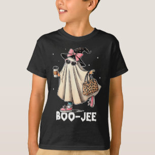 Camiseta Boujee Boo Jee Spooky Ghost Pink Halloween Pumpkin