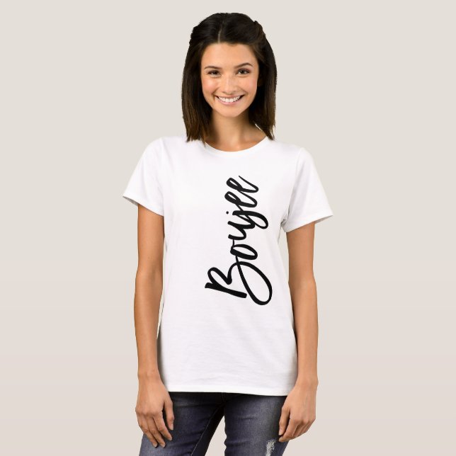 Camiseta Boujee Popular cita Tipografia Artsy Negra Dizendo (Frente Completa)