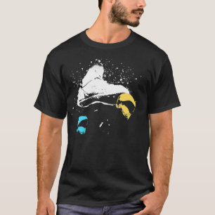 Camiseta Boulder calçados escalando muro pedregulho