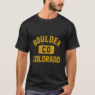Camiseta Boulder Co Colorado Estilo Gym Afastado Amber Prin