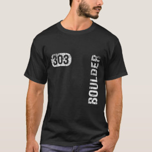 Camiseta Boulder Colorado 303 Area Code Vintage Retro