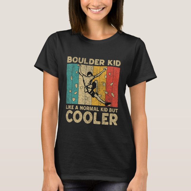 Camiseta Boulder Kid Funny Rock Climbing Bouldering Kids (Frente)