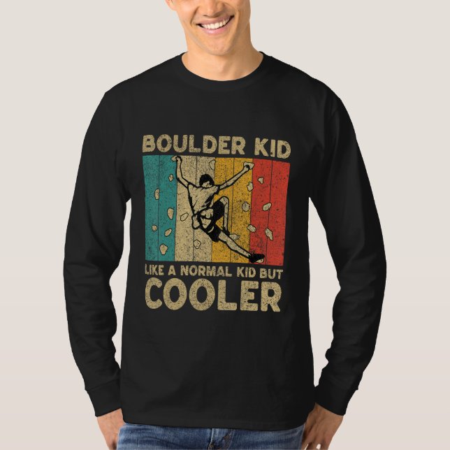 Camiseta Boulder Kid Funny Rock Climbing Bouldering Kids (Frente)