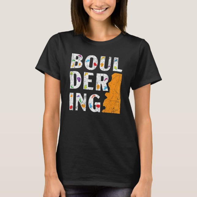 Camiseta Boulderer Rock Climtainering Bouldering (Frente)
