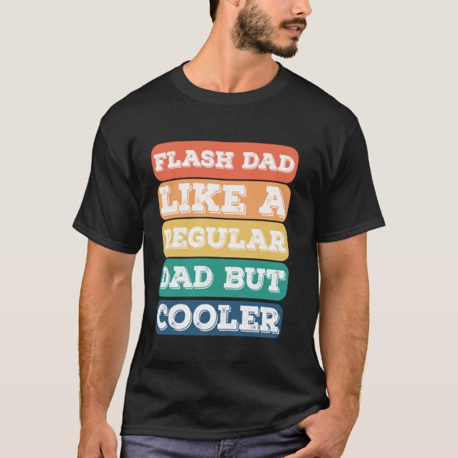 Camiseta Bouldering Flash Pai Como Um Pai Boulderer Regular (Frente)