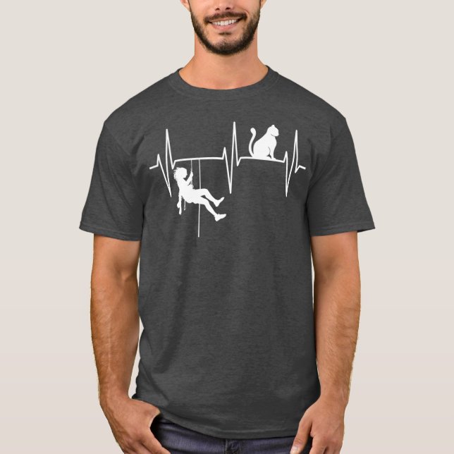 Camiseta Bouldering  Funny Cat Lover Rock Climbing Free (Frente)